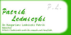patrik ledniczki business card